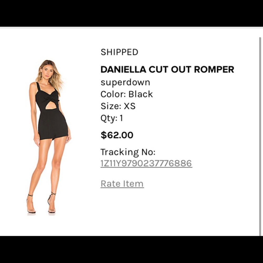 Superdown black romper